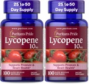 Puritan's Pride Lycopene, Συμπλήρωμα για την υποστήριξη υγείας του προστάτη και της καρδιάς* 10 Mg Softgels, 100 Count (πακέτο του 2)