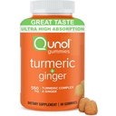 Qunol Turmeric και Ginger Gummies - Κοινό συμπλήρωμα υποστήριξης με Ultra Υψηλή Απορρόφηση, 90 Count Vegan και Gluten Free Gummies
