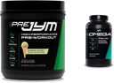 JYM Supplement Science Pre Jym Rainbow Sherbet 30 Σερβίρισμα & Omega JYM ιχθυέλαιο 2800mg 120 Softgels