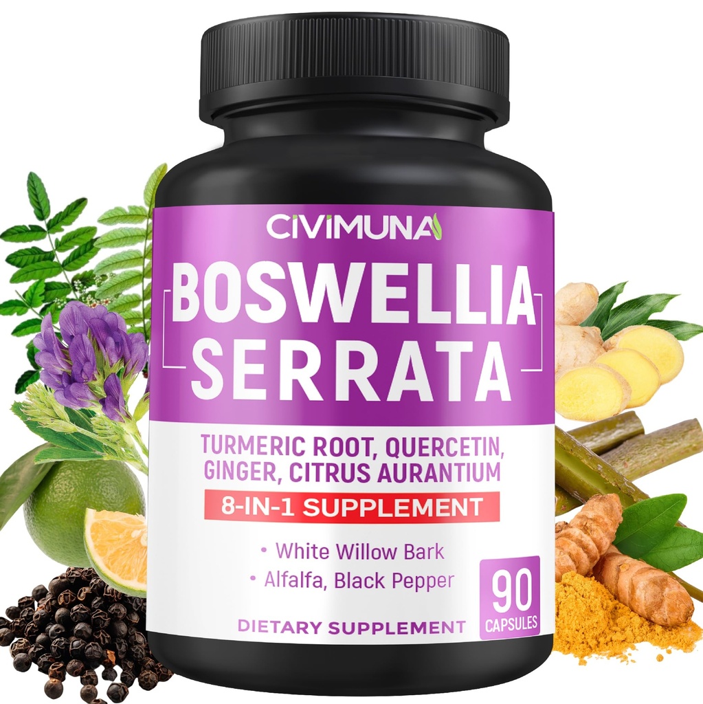 Boswellia Κάψουλες με Boswellia, Turmeric, Quercetin και Περισσότερα - 90 Κάψουλες για 3 μήνες Προμήθεια