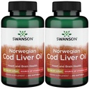 Swanson Cod Liver Oil 1250 Iu A/135 Iu D 250 Sgels (2 Συσκευασία)