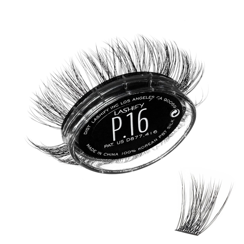 Lashify Plushy 16mm Gossamer Lashes σε μαύρο, εύκολο DIY Ψεύτικες Lashes για ένα πορώδες, αλλά ακόμα φυσικό βλέμμα