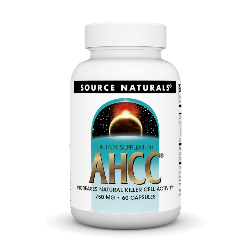 Source Naturals AHCC 750 mg Αυξάνει τη δραστηριότητα φυσικών κυττάρων δολοφόνος * - 60 κάψουλες