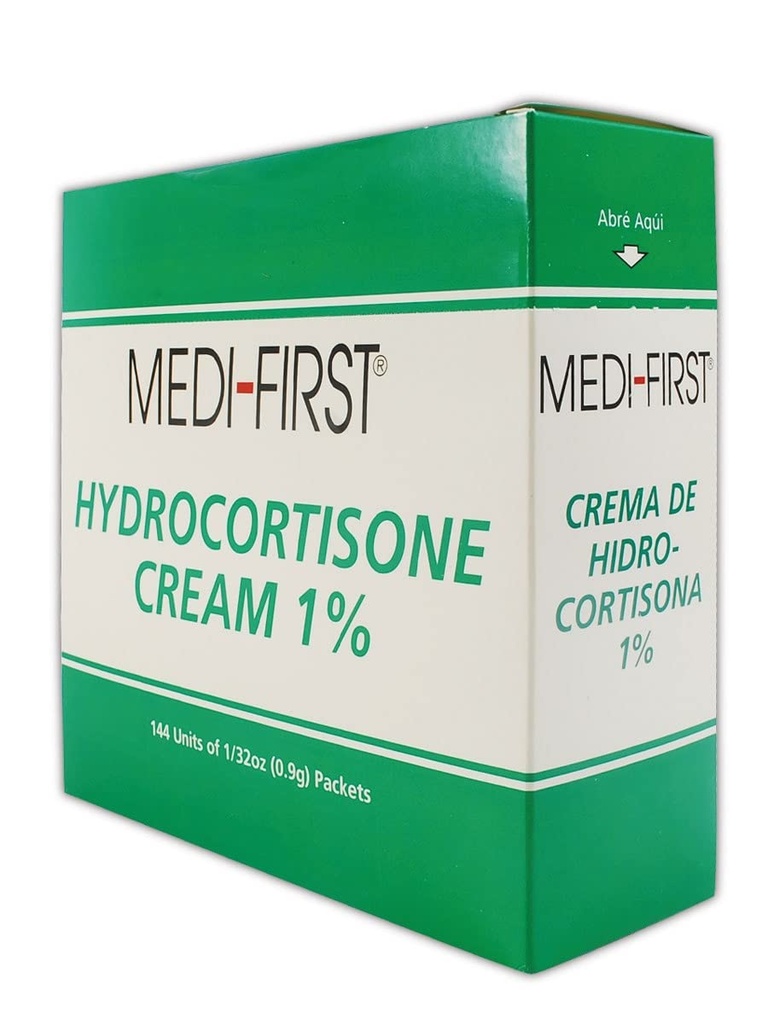 Medique MP211-35 Medi-First 1% Hydrocortisone Cream, 0,9 g, Standard, Green/White (πακέτο 144)