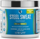 SteelFit Steel Sweat Fat-Burning Pre Workout | Boost Metabolism, Increase Energy, Burn Fat & Calories | Green Apple, 30 Servings