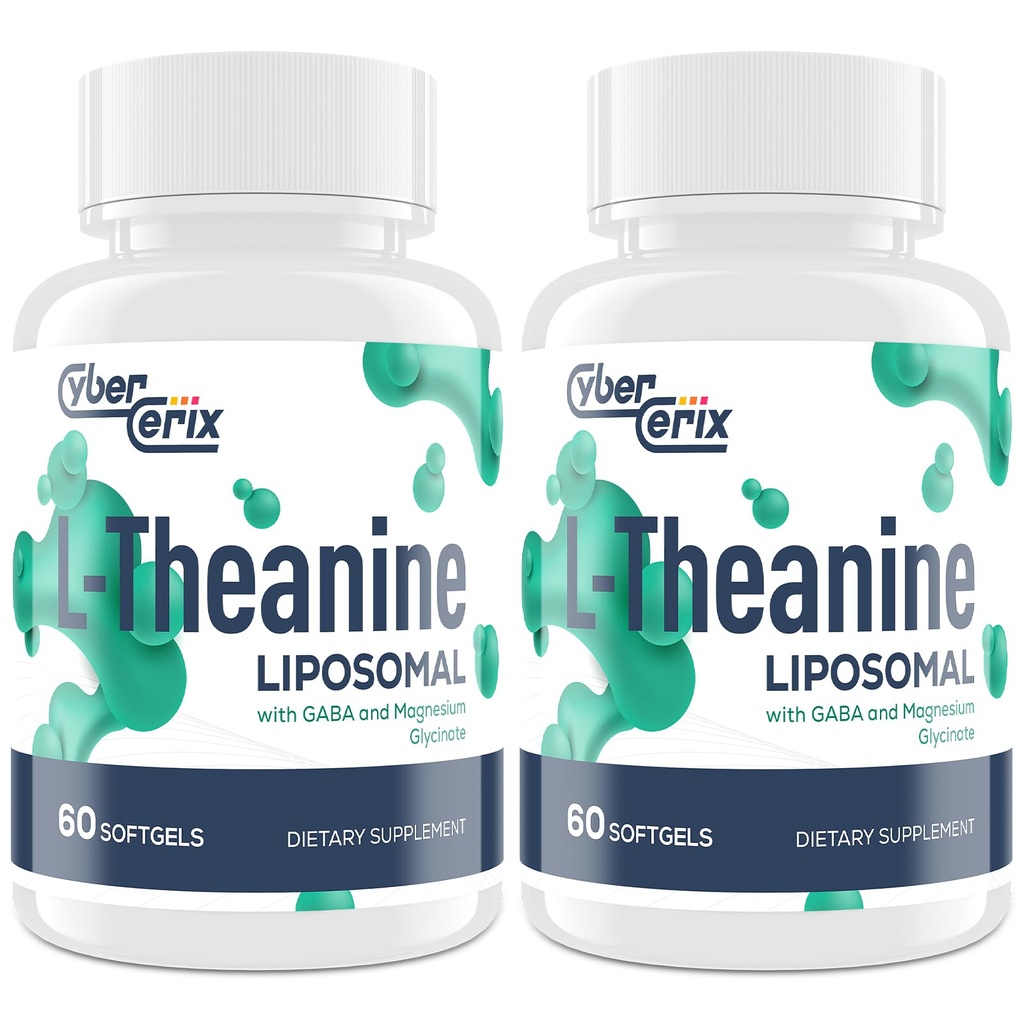 Λιποσωμική L-Θεανίνη 500mg, Συγκρότημα με GABA 200mg & Μαγνήσιο 100mg, Πρόσθετη ενίσχυση για την ηρεμία, χαλάρωση & εστίαση, Χωρίς γλουτένη - 120 κάψουλες