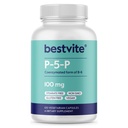 BESTVITE P-5-P 100mg (120 Vegetarian Capsules) (CoEnzymated Form of B-6) - No Stearates - Vegan - Non GMO - Gluten Free - No Silicon Dioxide - No Gelatin
