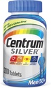 Centrum Silver Multivitamin for Men 50 Plus, Multivitamin/Multimineral Supplement with Vitamin D3, B Vitamins and Zinc, Gluten Free, Non-GMO Ingredients - 200 Count