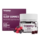 Troomy Sleep Reishi + Μελατονίνη Great Tasting Mushroom Gummies - Υποστηρίζει Αναπαύσιμος ύπνος & μείωση του στρες - Black Raspberry - 60 Count