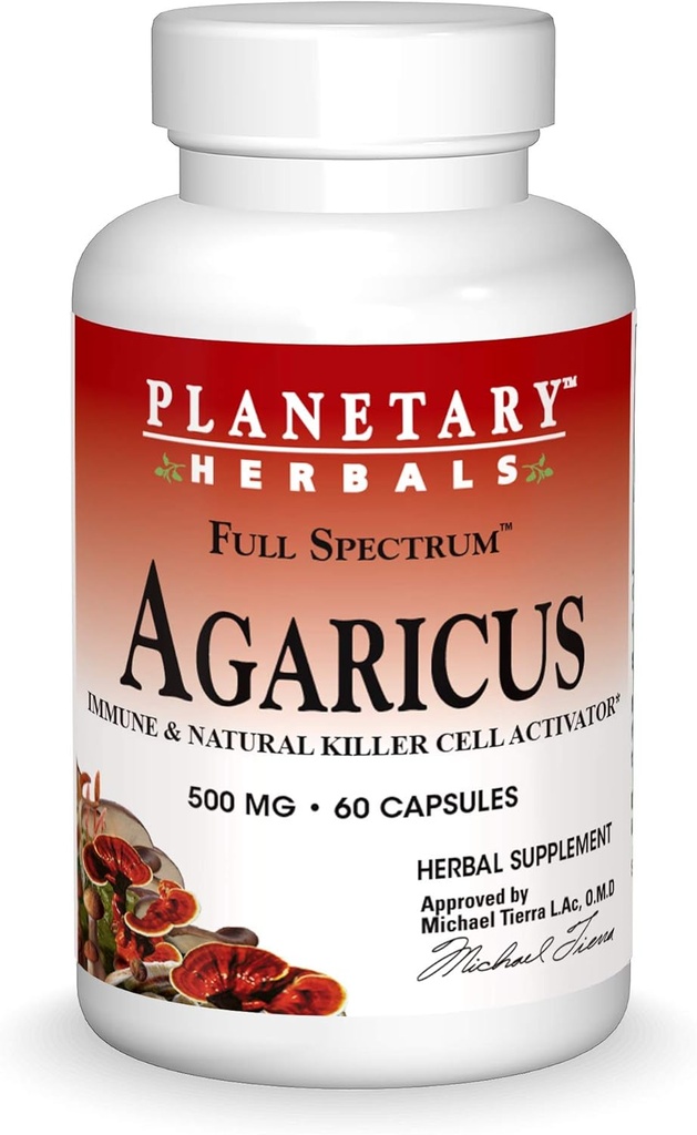 Πλανητικά βότανα Agaricus Extract Full Spectrum Capses, 500 mg, 60 Count