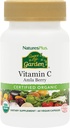 Natures Plus Source of Life Garden Certified Organic Vitamin C - 500 mg, 60 Vegan Capsules - Whole Food Immune Support Supplement, Antioxidant - Vegetarian, Gluten-Free - 30 Servings