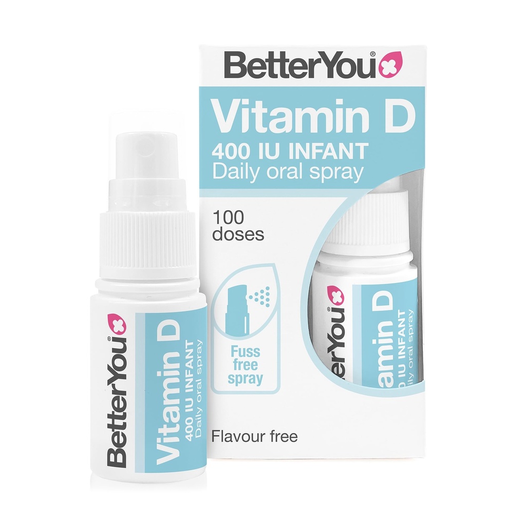 BestYou D400 Infant Vitamin D στοματικό σπρέι - βολική εναλλακτική λύση για τα δισκία - Ειδικά σχεδιασμένα για παιδιά κάτω των 3 ετών - Απλή και καθαρή διαμόρφωση - Vital for Kids Development - 0.5 oz
