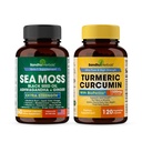 Sandhu Herbals Seamoss & Turmeric Κουρκουμίνη με κάψουλες Bioperine 