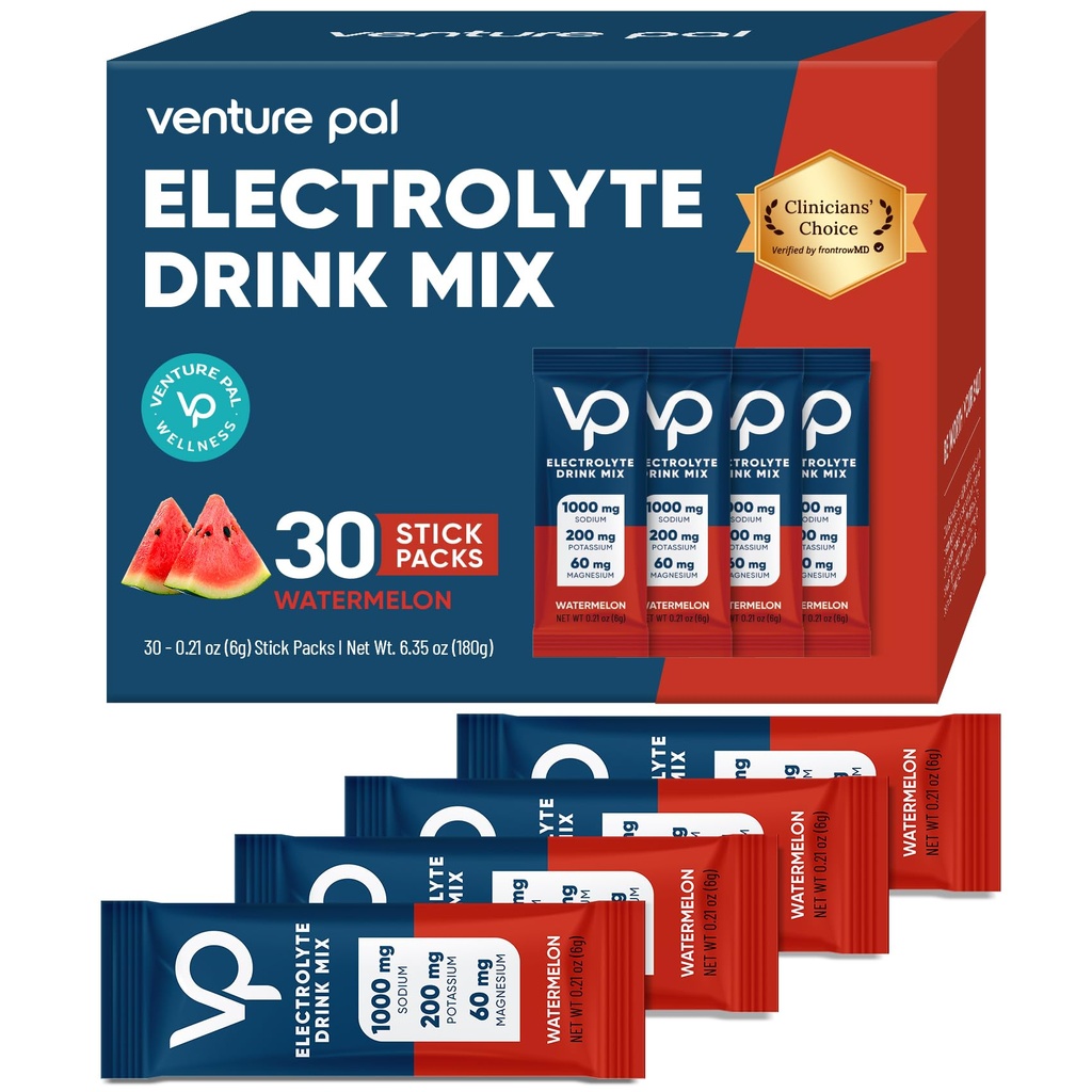 Venture Pal High Sodium Sugar Free Electrolytes Powder Packet - Συσκευασίες ενυδάτωσης με βιταμίνη, νάτριο & κάλιο 