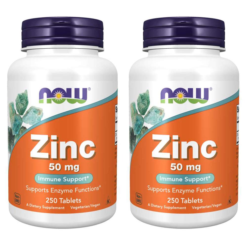 Τώρα Τροφές, (2 Συσκευασία) Ψευδάργυρος, 50 mg, 250 Count (πακέτο των 2)