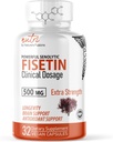 Nature's Fusions Nutri Fisetin 500mg 32 Count - Κλινική Δοσολογία - Συμπληρώματα Φισετίνης - Ισχυρός Σενολυτικός ενεργοποιητής, Αντιοξειδωτικό, & Υποστήριξη εγκεφάλου - Φυσικές Πολυφαινόλες - 32 Count
