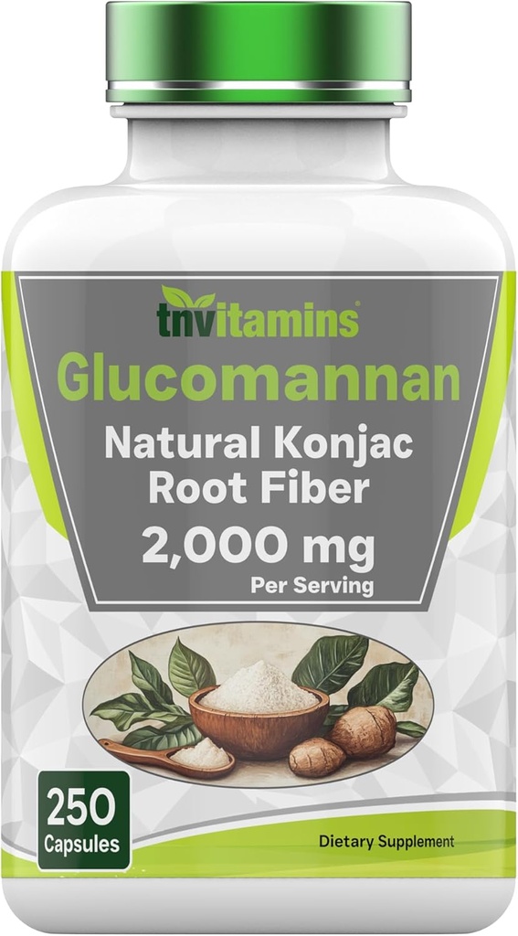 tnvitamins Glucomannan Κάψουλες 2000 MG - 250 Count 