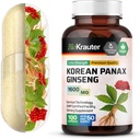 BIO KRAUTER Korean Red Ginseng Κάψουλες - 1600 mg Δύναμη - 100 Count - Κορεάτικο συμπλήρωμα Panax Ginseng - Vegan ανοσοποιητικό συμπλήρωμα