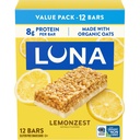 LUNA Bar - LemonZest Flavor - Χωρίς γλουτένη Snack Bars - Μη ΓΤΟ - Protein Bars - Κατασκευασμένες με οργανική βρώμη - Συσκευασία αξίας (12 Pack)
