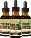 Poke Root Extract Drops for Lymph System Support, Lymphatic Drainage Supplement for Lymphodema, 7 in 1 Formula with Goldenseal for Immune Support, Dandelion for Detox & Cleanse. 6oz