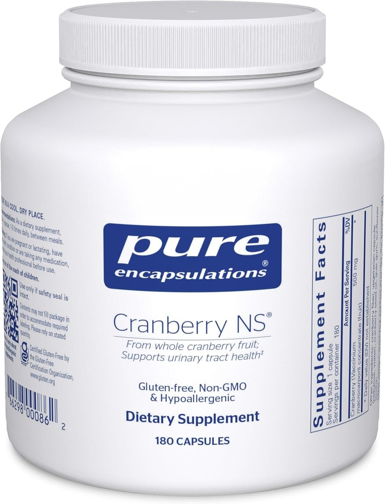 Pure Encapsulations Cranberry NS | Hypoallergenic Supplement to Support Urinary Tract Health |180 Capsules
