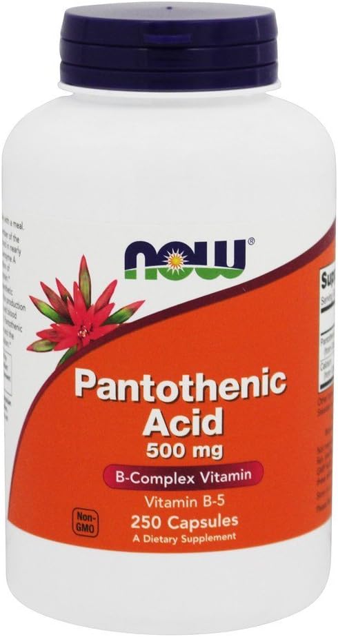 Τώρα τρόφιμα Παντοθενικό οξύ, 250 caps / 500 mg (πακέτο των 2)