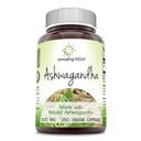 Amazing India Natural Ashwagandha | 500 Mg Per Serving | Veggie Capsules | Non-GMO | Gluten Free | Made in USA (250)