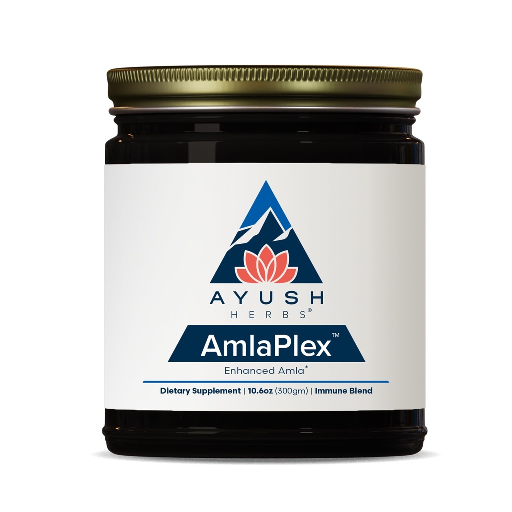 Ayush Herbs AmlaPlex - Amla Jam, Chyawanprash για την ανοσοποιητική υποστήριξη & Digestive Health, Chyavanprash, ινδική μαρμελάδα με μέλι με Amla, Ashwagandha - 10.6 oz Jar (1 κόμης)