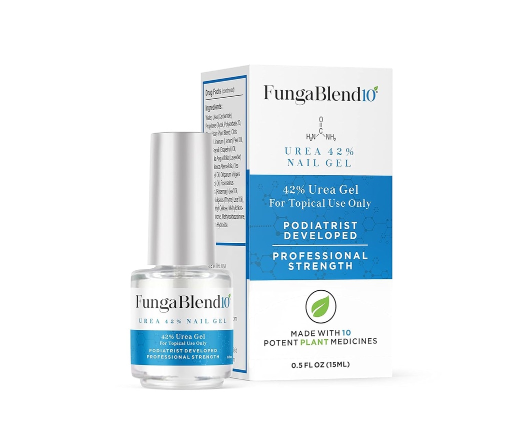 FungaBlend 10 - Urea 42% Nail Gel to Cure Fungus Γρηγορότερα - Παραδίδει αντιμυκητιασική φαρμακευτική αγωγή άμεσα σε Fungus - Γρήγορη αποτελέσματα Topical Solution for Toe and Finger Nail Repair Treatment