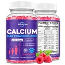 Ασβέστιο Κάλιο Μαγνήσιο Gummies για παιδιά & ενήλικες, με υδρολυμένο κολλαγόνο, ψευδάργυρο, φώσφορο, πολυβιταμίνη για ύπνο, δύναμη των οστών, υποστήριξη πυκνότητας, ζάχαρη δωρεάν, βατόμουρο 60 Gummies