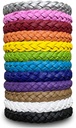 12 Pack Mosquito Repellent Βραχιόλια, Solid Color Individually Wrapped Δέρμα Έντομα & Bug Repellent Wrist Bands for Kids & Adults Outdoor Camping Fishing Ταξίδια
