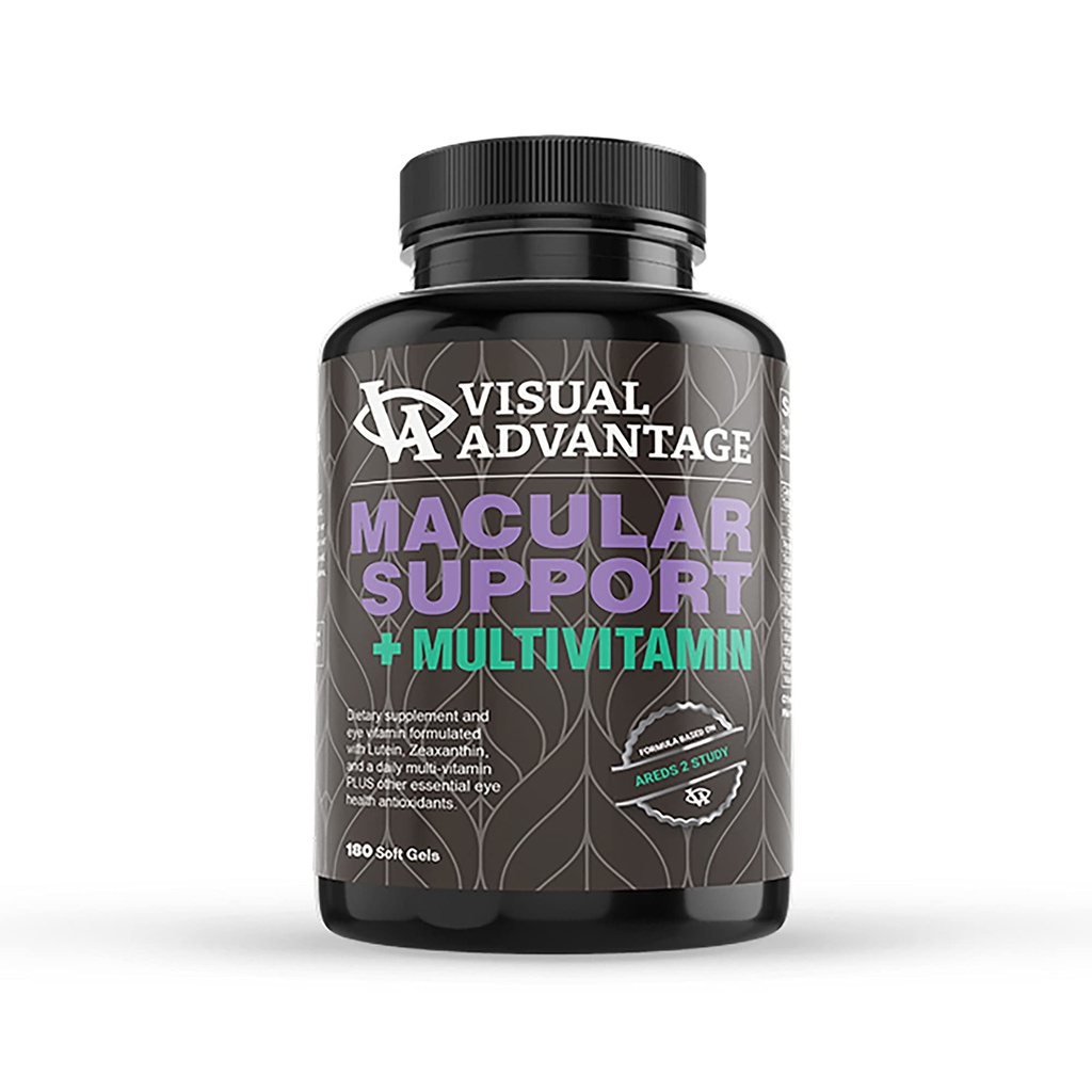 Lunovus Macular Support Plus Multivitamin Με βάση το AREDS 2 Μελέτη - Βιταμίνες ματιών για Macular Support - Συμπλήρωμα ορυκτού με Λουτεΐνη και Ζεαξανθίνη - 180 Μαλακά Γέλη