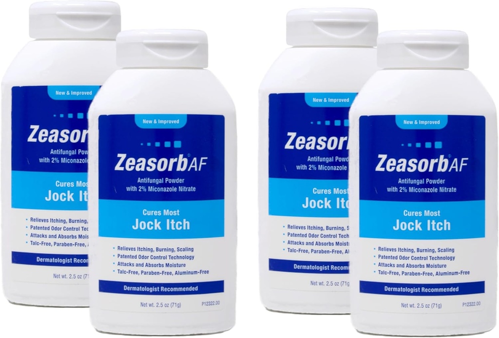 Αντιμυκητιασική Κόνις Θεραπείας, Jock Itch - 2, 5 oz, Συσκευασία των 4