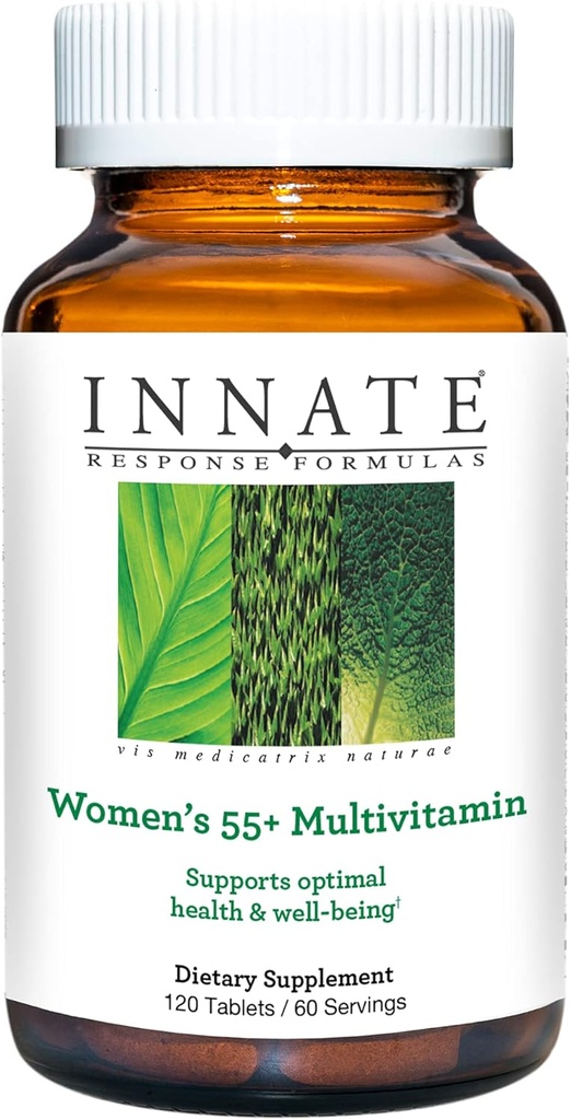 Innational Response Formulas Women’s 55+ Multivitamin - Daily Multivitamin for Women 55 and Over - Vegetarian, Non-GMO, and Gluten-free - Made Without 9 Food αλλεργιογόνα - 120 Tablets (60 Servings)