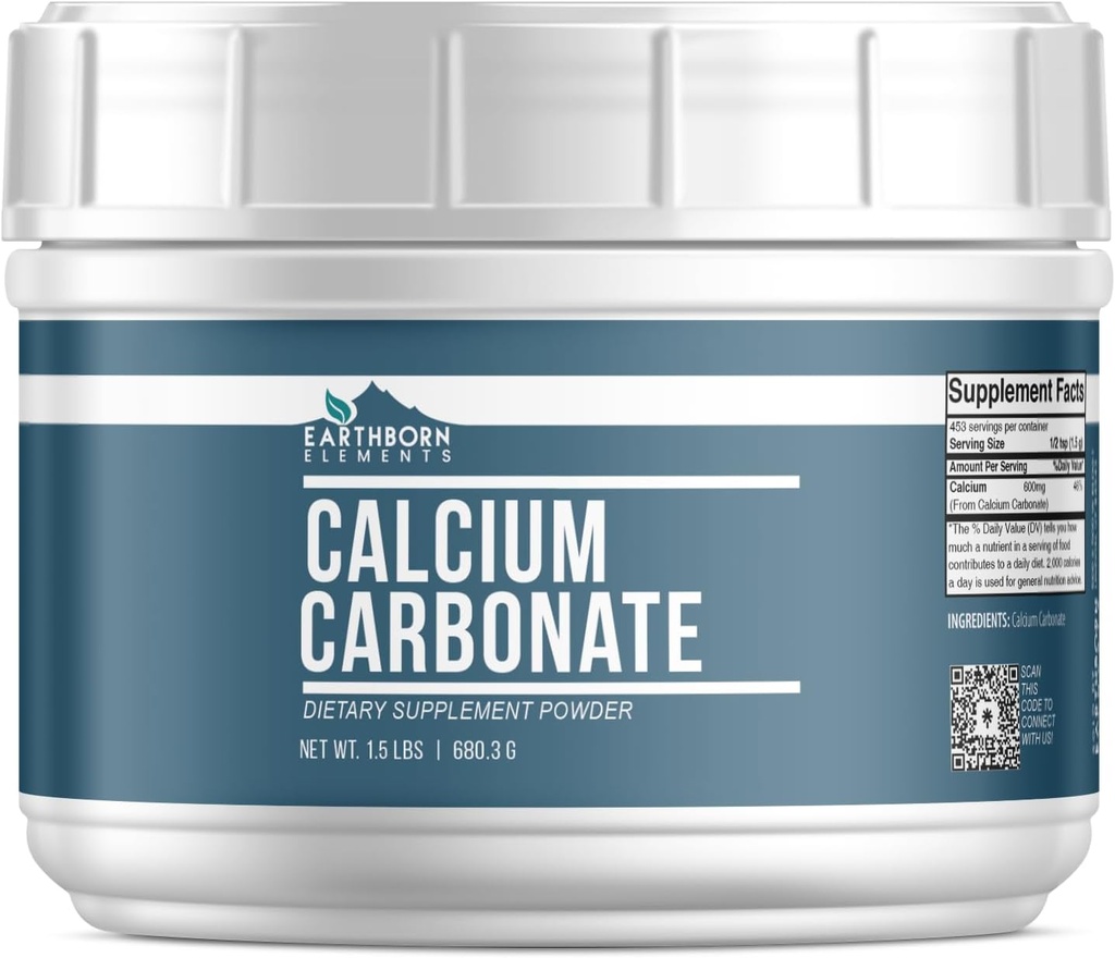 Earthborn Elements Acium Carbonate Powder (1,5 lb), Φυσικό Αντιόξινο, Βολικό Mess Free Resealable Tub