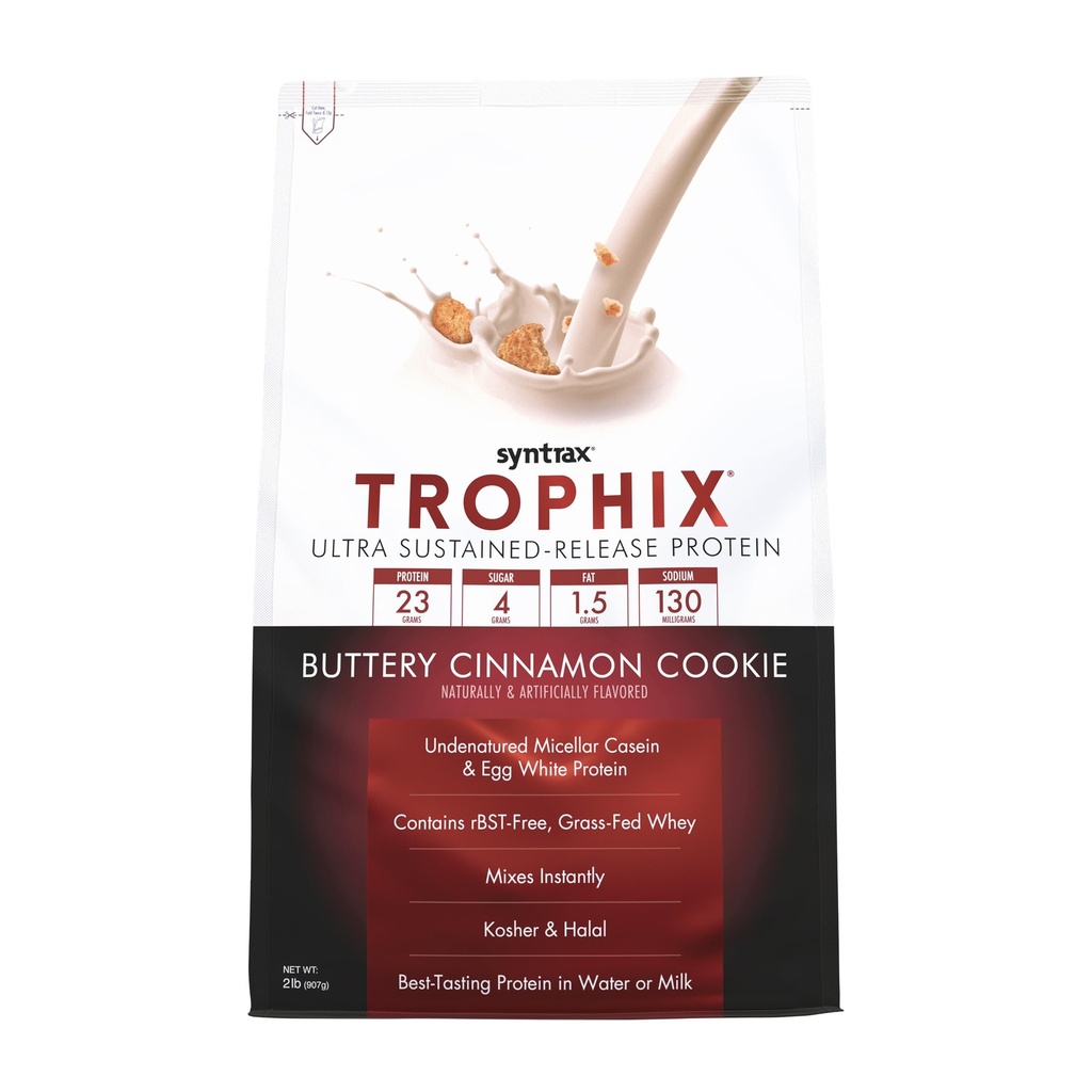 Τρόφιξ διατροφής Syntrax, Ultra Stensive-Release Protein Powder Blend, Real Cookie κομμάτια, Buttery Cinnamon Cookie, 2 lbs