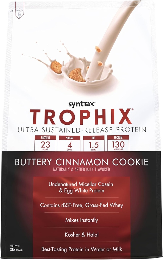Τρόφιξ διατροφής Syntrax, Ultra Stensive-Release Protein Powder Blend, Real Cookie κομμάτια, Buttery Cinnamon Cookie, 2 lbs