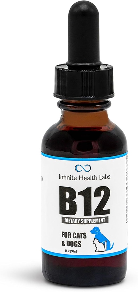 Υγρή βιταμίνη Β-12 για σκύλους και γάτες - Vet Formulated - Αποτελεσματική για όλα τα ζώα Μεθυλοκοβαλαμίνη (μεθυλο Β12) - Ενέργεια, όρεξη και διάθεση - Made in USA