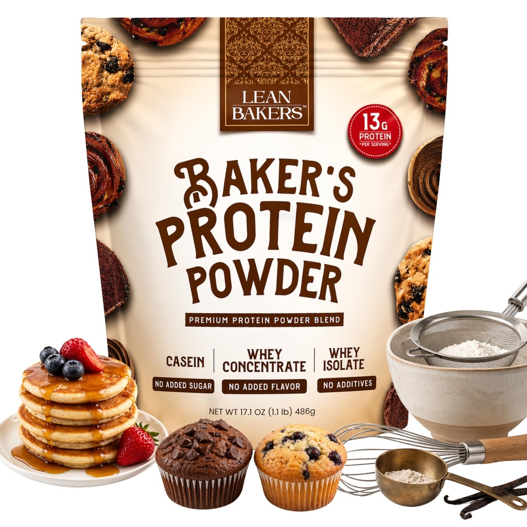 Πρωτεΐνη Baker's Pure Natural Protein Blend, Whey Isolate, Whey Concent, Καζεΐνη, Χωρίς γλουτένη, χωρίς γλυκαντικά, Χωρίς γεύση, 17,1 oz, για Ψήσιμο υψηλής πρωτεΐνης χαμηλή θερμίδες