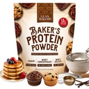 Baker's Protein Powder Pure Natural Protein Blend, Whey Isolate, Whey Concentrate, Casein, Gluten Free, no sweeteners, Unflavored, 17.1 oz, for Baking high Protein Low Calorie Snacks