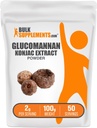 BulkSupplements.com Glucomannan Powder - από Konjac Root Extract Powder, Glucomannan Συμπληρώματα - Χωρίς γλουτένη, 2g ανά Σερβίρισμα, 100g (3.5 oz) (Pack of 1)