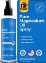 Pure Magnesium Oil Spray – 8oz (Single) – USP Βαθμός – Λάδι μαγνησίου για τα πόδια, το σώμα, τους μυς και τα πόδια Cramps – Επίκαιρο γλυκινικό μαγνήσιο, Aceite de Magnesio, οργανικό χλωριούχο μαγνήσιο – Κατασκευασμένο στις ΗΠΑ