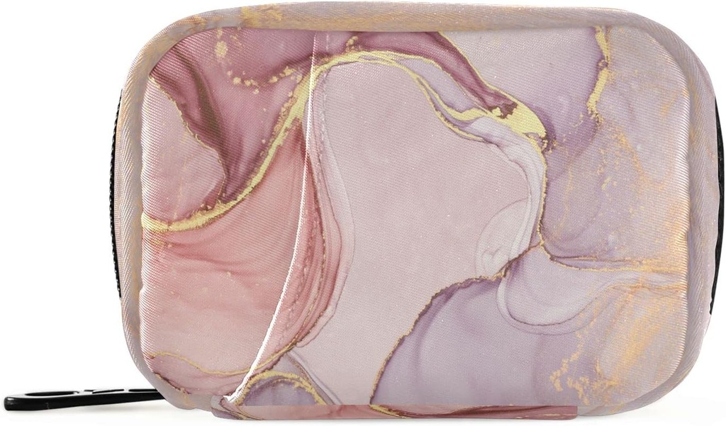 Pink Golden Marble Pill Organizer περίπτωση 7 ημερών ταξίδι κουτί χάπια με το Zipper φορητό εβδομαδιαίο συμπλήρωμα βιταμίνης Κάτοχος τσάντας