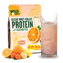 WILD SOCIETY - Clear Whey Protein + Electrolytes - Refreshing Whey Protein Isolate Powder - 20g Protein, 0 Προστέθηκε Ζάχαρη, GMO-Free, Φυσικές Γεύσεις & Χρώματα - Citrus Punch, 16 oz
