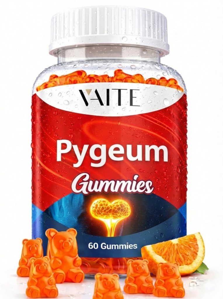 Συμπλήρωμα Pygeum Gummies 500mg - Vegan Chewables with Africanum Bark Extract, Plant-based Συμπληρώματα για αρσενικό, μη-GMO Gluten-Free, Sugar-Free, Gelatin-Free, 60 Chews Gummy