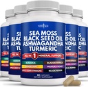 NEW AGE Sea Moss Black Seed Oil Ashwagandha Turmeric Bladderwrack Burdock - με Manuka, Honey Dandelion, ACV Μαύρο πιπέρι Χωρίς γλουτένη