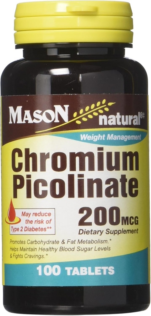 Mason Βιταμίνες Chromium Picolinate δισκία, 60 Count