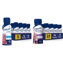 Εξασφαλίστε Liquid Clear Nutrition Drink, 0g λίπος, 8g πρωτεΐνης, Ρόδι βατόμουρο, 10 fl Oz (πακέτο των 12), Μπουκάλι, χωρίς γλουτένη και Εξασφαλίστε High Protein Strawberry Nutrition Shake, 24 Pack