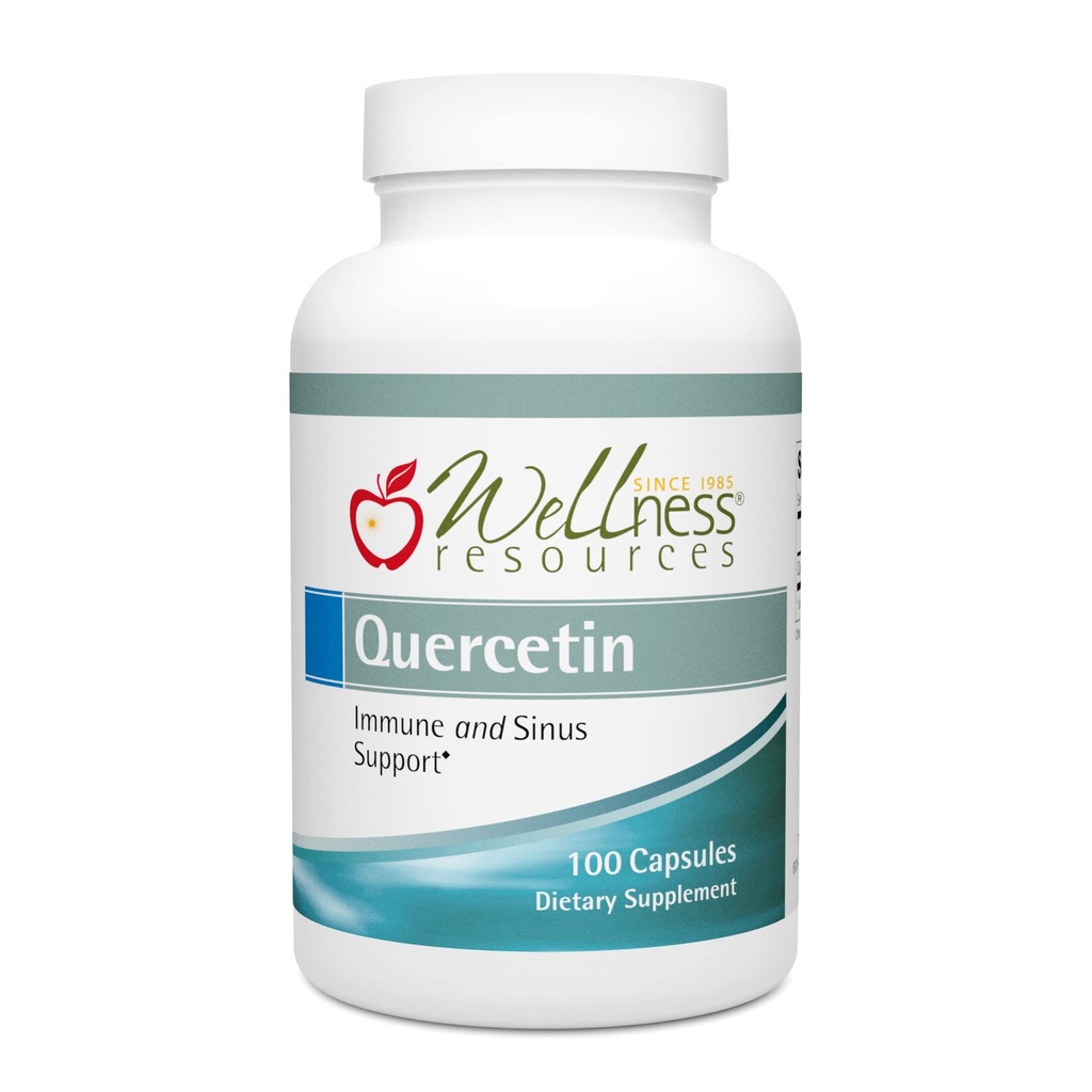 Wellness Resources Quercetin - Ανοσοποιητικό, Sinus και Αλλεργία Υποστήριξη 1000mg ανά υπηρεσία - (100 caps/50 Servings) Vegan, μη ΓΤΟ