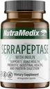 Nutramedix Serrapeptase Supplement - Proteolytic Enzymes for Digestion + Inulin - Κατασκευασμένο για να υποστηρίξει Digestive Health Support - Γλουτένη, σόγια και χωρίς γαλακτοκομικά (60 κάψουλες)
